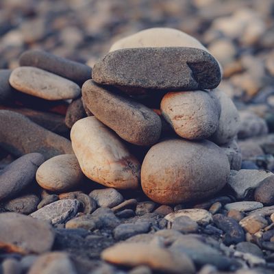 A stack of smooth stones symbolizing balance and calm.
